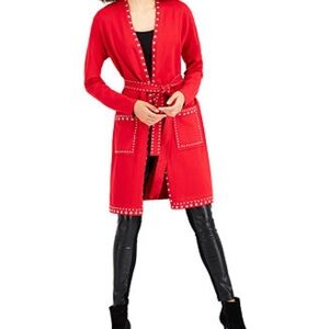 INC International Concepts Red Studded Sweater